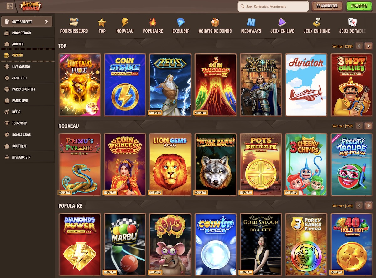 stone vegas machines a sous