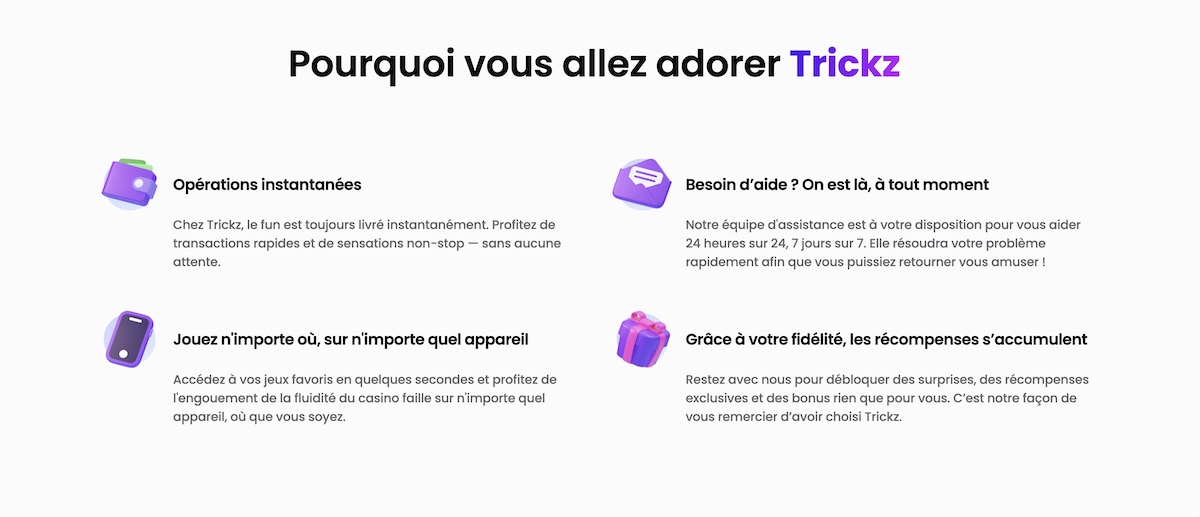 trickz casino infos