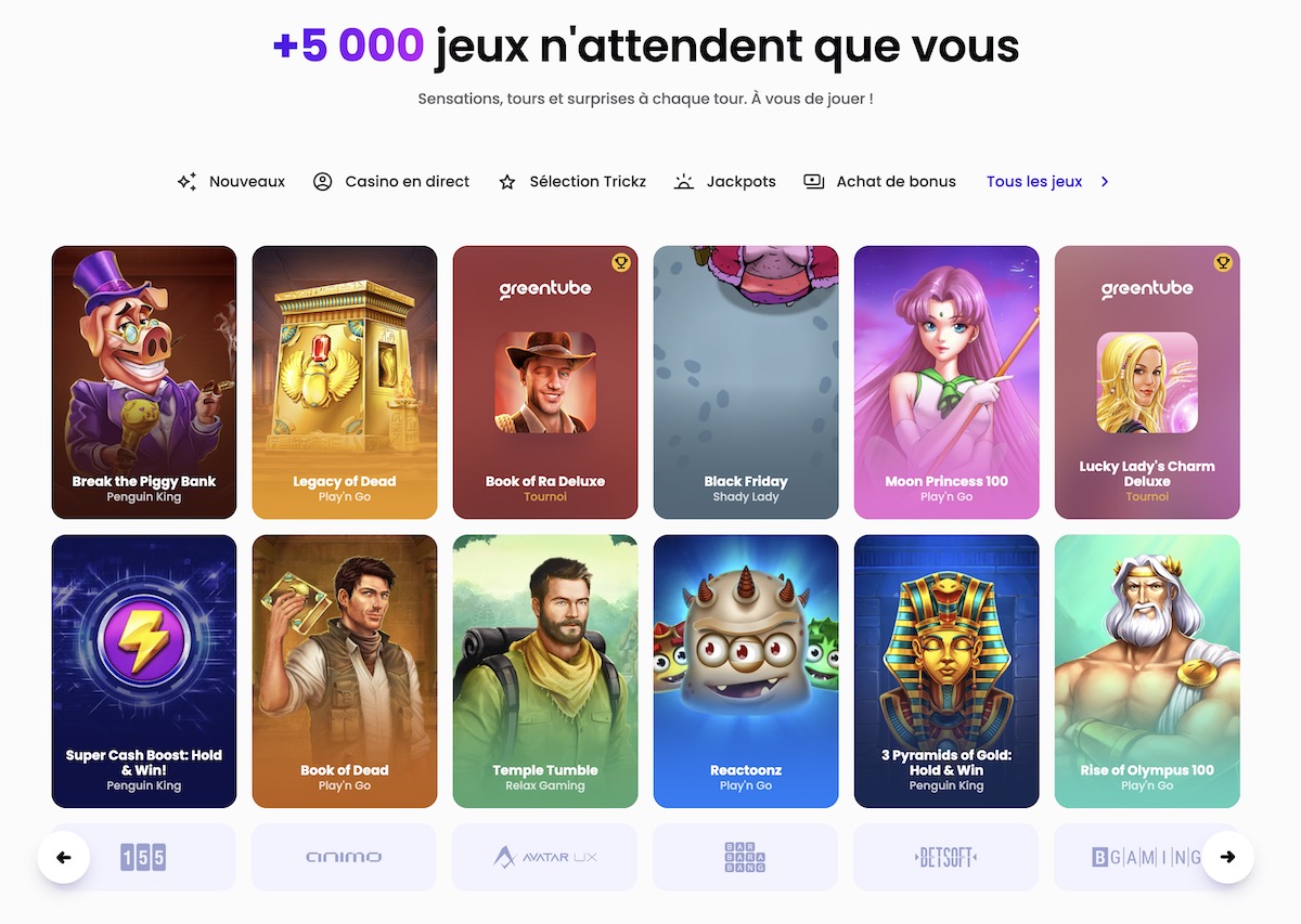 trickz casino machines à sous