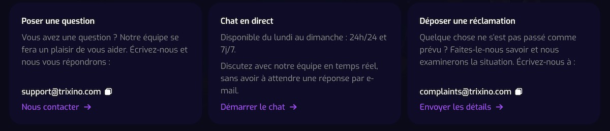 trixino support